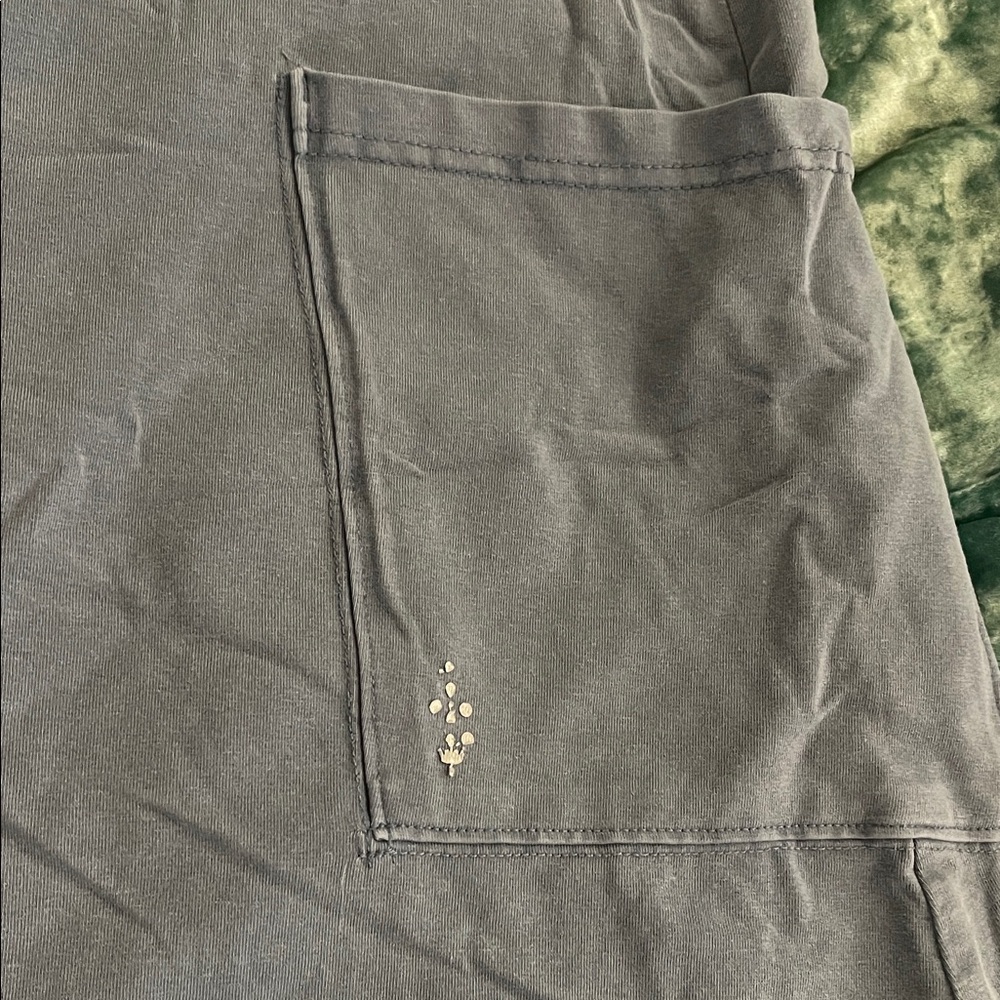 Free People Movement short sleeve romper oversized small light blue - Picture 2 of 7